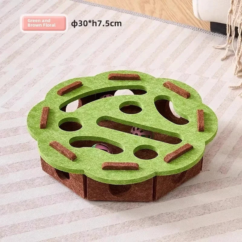 Juguete rompecabezas de fieltro para gatos